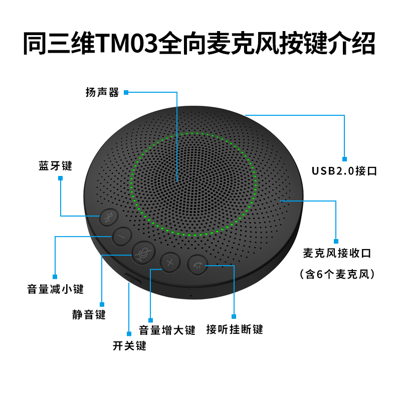 TM03视频会议全向麦克风接口